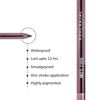 MOS CODE Kohl Kajal Pencil 1.5gm - Venta Black | Waterproof & Smudgeproof | Long Wearing | Single Stroke Application | Matte Finish | Enriched with Vitamin E & Almond Oil | Intense Black Kajal