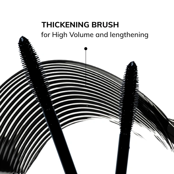 MOS CODE Lashout Waterproof Mascara 9g - Black | Volume, Length & Curl | Smudgeproof | Quick Dry & Long Lasting | Vegan | Cruelty-Free & Paraben-Free | Big Eyes Effect