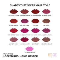 MOS CODE MOS Code Locked Kiss Transfer Proof Liquid Lipstick 7ml - Shade 08 Dusky | Waterproof, Smudgeproof, Long-Wearing & Hydrating | Vitamin E, Jojoba Oil, Argan Oil & Shea Butter