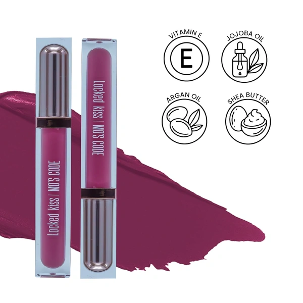 MOS CODE MOS Code Locked Kiss Transfer Proof Liquid Lipstick 7ml - Shade 12 Coral Charm | Waterproof, Smudgeproof, Long-Wearing & Hydrating | Vitamin E, Jojoba Oil, Argan Oil & Shea Butter