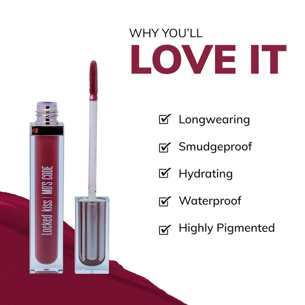 MOS CODE MOS Code Locked Kiss Transfer Proof Liquid Lipstick 7ml - Shade 14 Nude Allure | Waterproof, Smudgeproof, Long-Wearing & Hydrating | Vitamin E, Jojoba Oil, Argan Oil & Shea Butter