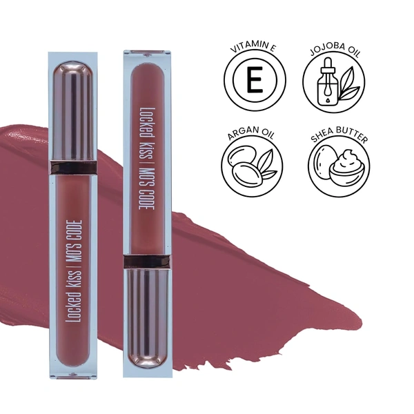 MOS CODE MOS Code Locked Kiss Transfer Proof Liquid Lipstick 7ml - Shade 13 Soft Moca | Waterproof, Smudgeproof, Long-Wearing & Hydrating | Vitamin E, Jojoba Oil, Argan Oil & Shea Butter