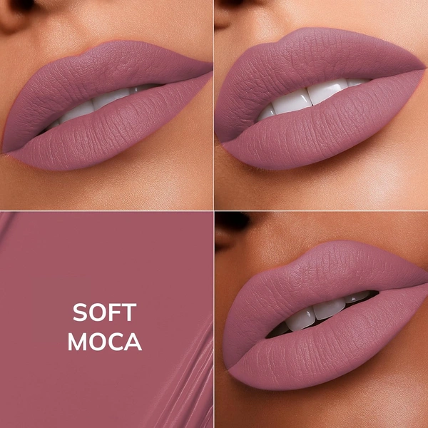 MOS CODE MOS Code Locked Kiss Transfer Proof Liquid Lipstick 7ml - Shade 13 Soft Moca | Waterproof, Smudgeproof, Long-Wearing & Hydrating | Vitamin E, Jojoba Oil, Argan Oil & Shea Butter