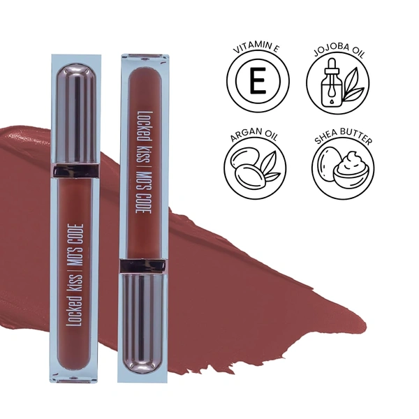 MOS CODE MOS Code Locked Kiss Transfer Proof Liquid Lipstick 7ml - Shade 15 Forest | Waterproof, Smudgeproof, Long-Wearing & Hydrating | Vitamin E, Jojoba Oil, Argan Oil & Shea Butter