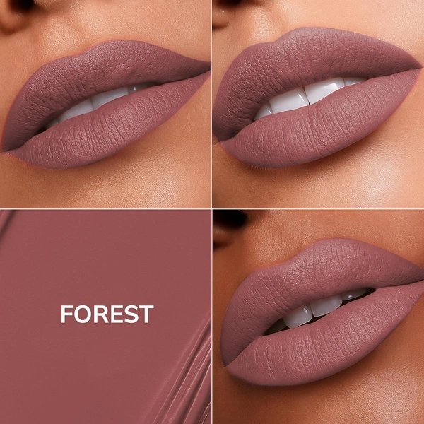 MOS CODE MOS Code Locked Kiss Transfer Proof Liquid Lipstick 7ml - Shade 15 Forest | Waterproof, Smudgeproof, Long-Wearing & Hydrating | Vitamin E, Jojoba Oil, Argan Oil & Shea Butter
