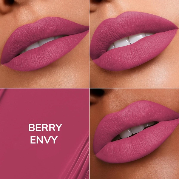 MOS CODE MOS Code Locked Kiss Transfer Proof Liquid Lipstick 7ml - Shade 04 Berry Envy | Waterproof, Smudgeproof, Long-Wearing & Hydrating | Vitamin E, Jojoba Oil, Argan Oil & Shea Butter