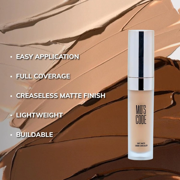 MOS CODE Soft Matte Liquid Concealer 8g - Drip Shade | Full Coverage | Blendable | Long-Lasting | Sweat Proof | Transferproof | Lightweight | Matte Finish
