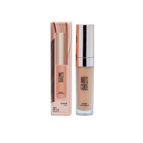 MOS CODE Soft Matte Liquid Concealer 8g - Drip Shade | Full Coverage | Blendable | Long-Lasting | Sweat Proof | Transferproof | Lightweight | Matte Finish