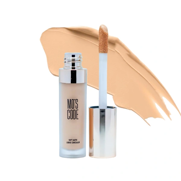 MOS CODE Soft Matte Liquid Concealer 8g - Flex Shade | Full Coverage | Blendable | Long-Lasting | Sweat Proof | Transferproof | Lightweight | Matte Finish