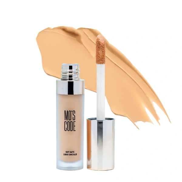 MOS CODE Soft Matte Liquid Concealer 8g - Lit Shade | Full Coverage Matte Finish | Blendable, Transfer-Proof & Sweat-Proof | Long-Lasting Lightweight Concealer