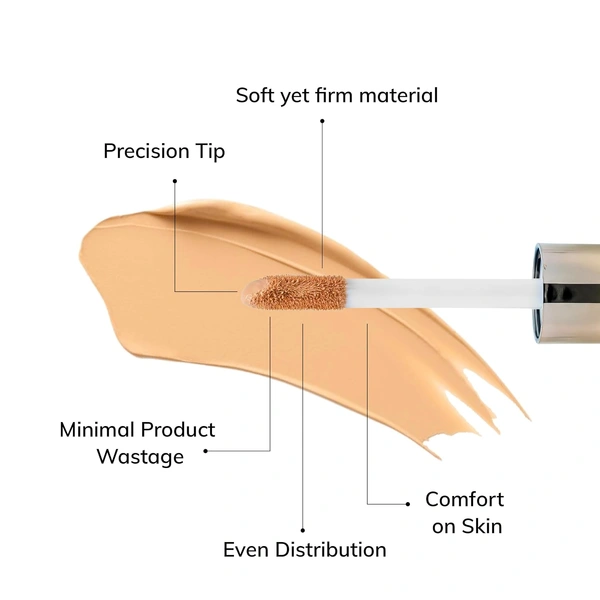 MOS CODE Soft Matte Liquid Concealer 8g - Lit Shade | Full Coverage Matte Finish | Blendable, Transfer-Proof & Sweat-Proof | Long-Lasting Lightweight Concealer