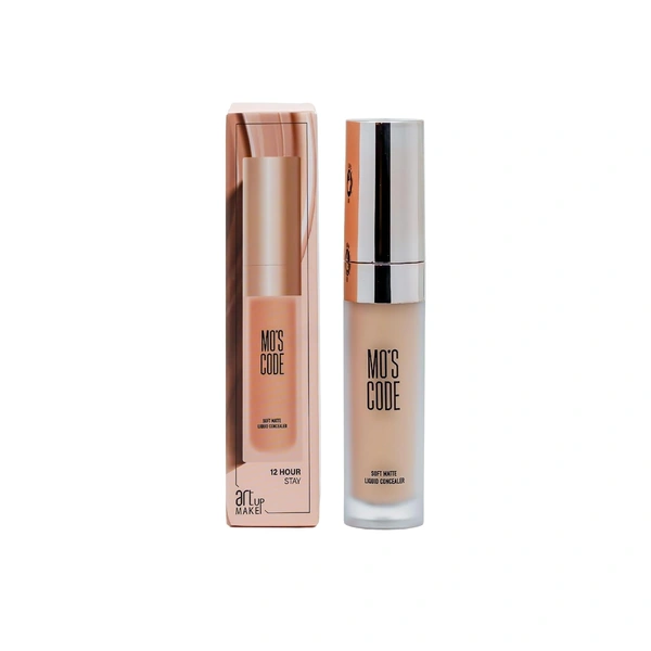 MOS CODE Soft Matte Liquid Concealer 8g - Lit Shade | Full Coverage Matte Finish | Blendable, Transfer-Proof & Sweat-Proof | Long-Lasting Lightweight Concealer