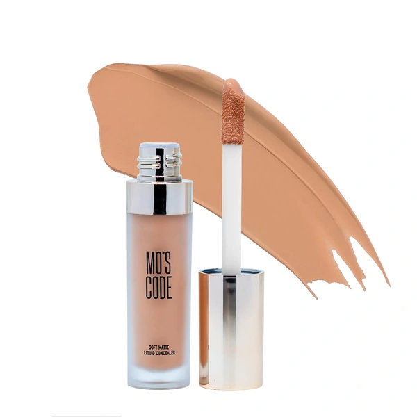 MOS CODE Soft Matte Liquid Concealer 8g - Sheesh Shade | Full Coverage Matte Finish | Blendable, Transfer-Proof & Sweat-Proof | Long-Lasting Lightweight Concealer