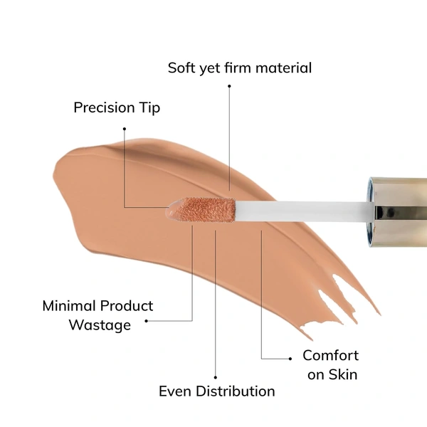 MOS CODE Soft Matte Liquid Concealer 8g - Sheesh Shade | Full Coverage Matte Finish | Blendable, Transfer-Proof & Sweat-Proof | Long-Lasting Lightweight Concealer