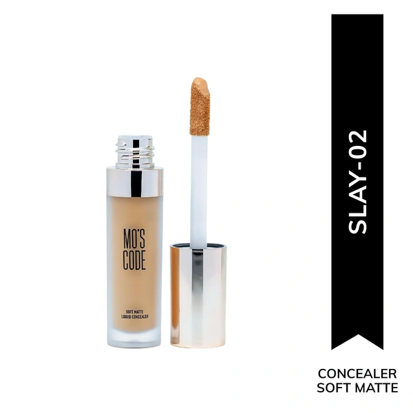 MOS CODE Soft Matte Liquid Concealer 8g - Slay Shade | Full Coverage Matte Finish | Blendable, Transfer-Proof & Sweat-Proof | Long-Lasting Lightweight Concealer