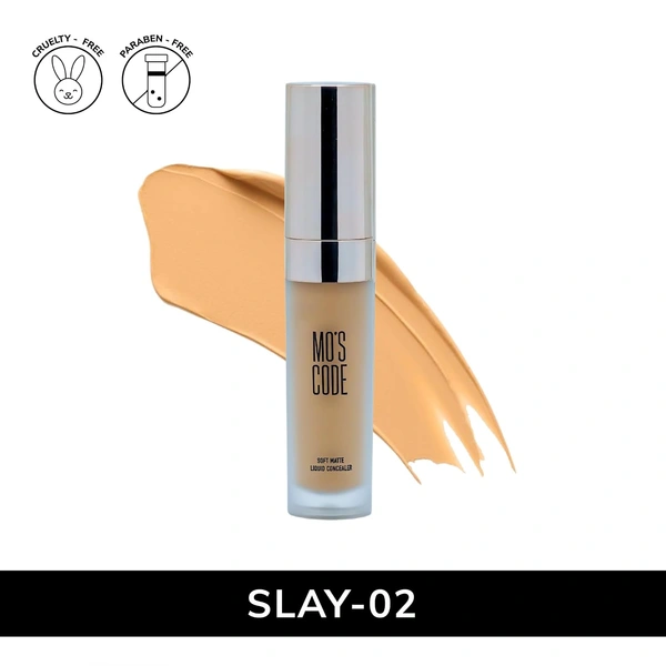 MOS CODE Soft Matte Liquid Concealer 8g - Slay Shade | Full Coverage Matte Finish | Blendable, Transfer-Proof & Sweat-Proof | Long-Lasting Lightweight Concealer