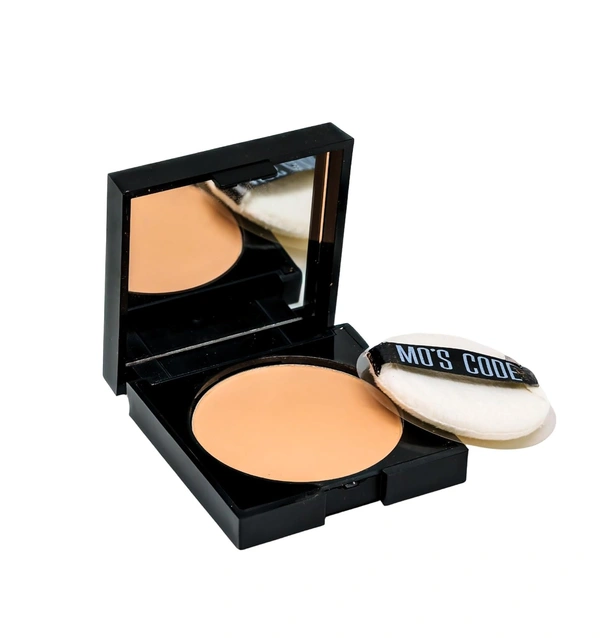 MOS CODE Studio Compact 8gm - Florence 02 | Lightweight High Coverage Compact Powder | Long Lasting | Seamless Blending | Hydrating | Enriched with Vitamin E | Vegan & Cruelty-Free