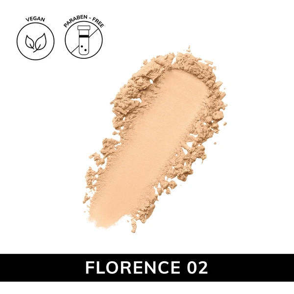 MOS CODE Studio Compact 8gm - Florence 02 | Lightweight High Coverage Compact Powder | Long Lasting | Seamless Blending | Hydrating | Enriched with Vitamin E | Vegan & Cruelty-Free