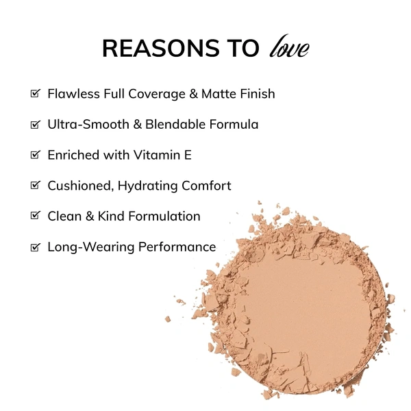 MOS CODE Studio Compact 8gm - Florence 02 | Lightweight High Coverage Compact Powder | Long Lasting | Seamless Blending | Hydrating | Enriched with Vitamin E | Vegan & Cruelty-Free
