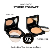 MOS CODE Studio Compact 8gm - Florence 02 | Lightweight High Coverage Compact Powder | Long Lasting | Seamless Blending | Hydrating | Enriched with Vitamin E | Vegan & Cruelty-Free