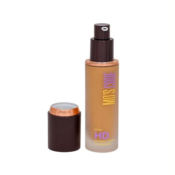 MOS CODE Ultra HD Invisible Cover Foundation 30ml Rome-04 | Lightweight, Long Lasting, High Coverage, Hydrating, Seamless Blend, Vegan & Cruelty-Free