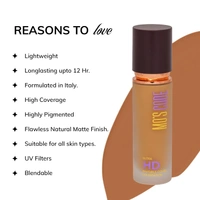 MOS CODE Ultra HD Invisible Cover Foundation 30ml Rome-04 | Lightweight, Long Lasting, High Coverage, Hydrating, Seamless Blend, Vegan & Cruelty-Free