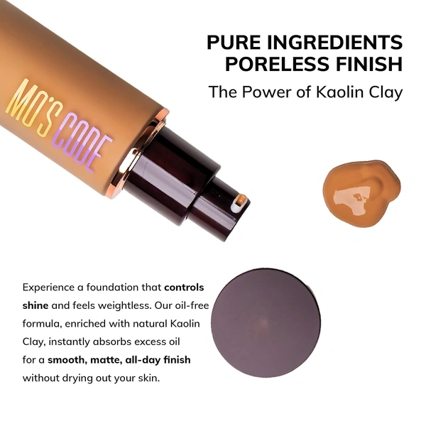 MOS CODE Ultra HD Invisible Cover Foundation 30ml Rome-04 | Lightweight, Long Lasting, High Coverage, Hydrating, Seamless Blend, Vegan & Cruelty-Free