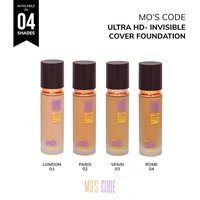 MOS CODE Ultra HD Invisible Cover Foundation 30ml Rome-04 | Lightweight, Long Lasting, High Coverage, Hydrating, Seamless Blend, Vegan & Cruelty-Free