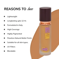 MOS CODE Ultra HD Invisible Cover Foundation 30ml Spain-03 | Lightweight, Long Lasting, High Coverage, Hydrating, Seamless Blend, Vegan & Cruelty-Free