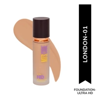 MOS CODE Ultra HD Invisible Cover Foundation 30ml London-01 | Lightweight, Long Lasting, High Coverage, Hydrating, Seamless Blend, Vegan & Cruelty-Free