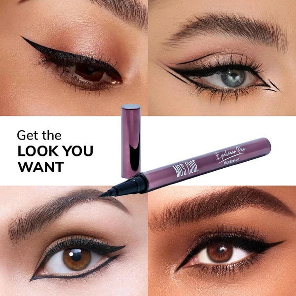 MOS CODE Yes Eye Do Winkz Eyeliner Pencil Black 1ml | Waterproof & Smudge Proof Eyeliner | Quick Dry, Matte Finish, Long Lasting Up to 12 Hours | Vegan