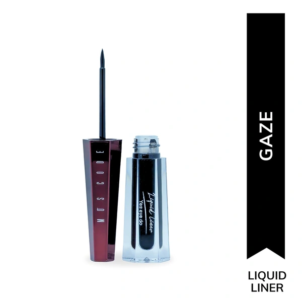 MOS CODE Yes Eye Do Liquid Eye Liner 2.5ml - Black Matte Finish | Gaze Waterproof & Smudgeproof Eyeliner | Quick Dry | Long Lasting Up to 12 Hours | Precision Tip | Cruelty-Free & Paraben-Free