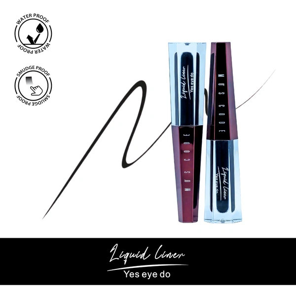 MOS CODE Yes Eye Do Liquid Eye Liner 2.5ml - Black Matte Finish | Gaze Waterproof & Smudgeproof Eyeliner | Quick Dry | Long Lasting Up to 12 Hours | Precision Tip | Cruelty-Free & Paraben-Free