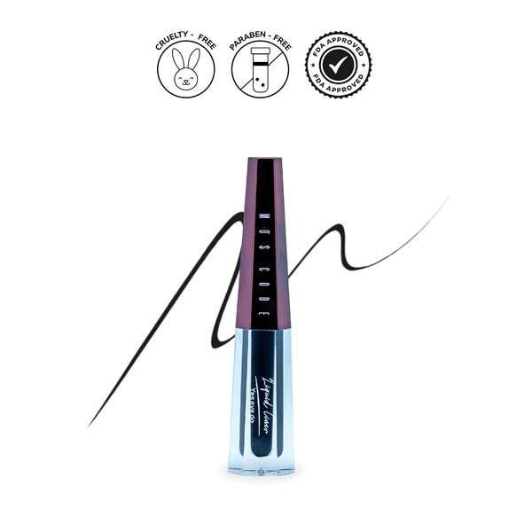 MOS CODE Yes Eye Do Liquid Eye Liner 2.5ml - Black Matte Finish | Gaze Waterproof & Smudgeproof Eyeliner | Quick Dry | Long Lasting Up to 12 Hours | Precision Tip | Cruelty-Free & Paraben-Free