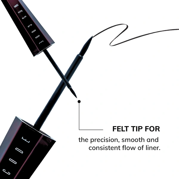 MOS CODE Yes Eye Do Liquid Eye Liner 2.5ml - Black Matte Finish | Gaze Waterproof & Smudgeproof Eyeliner | Quick Dry | Long Lasting Up to 12 Hours | Precision Tip | Cruelty-Free & Paraben-Free