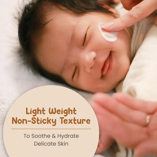 Mother Sparsh Milky Soft Baby Face Cream 50g| Daily Moisturizing Cream for Babies with Coconut Oil, Milk Protein & Vitamin B5 | Non-Sticky & Hydrating Baby Skincare
