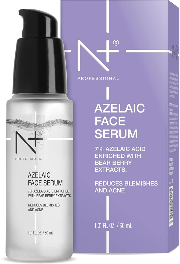 N Plus 7% Azelaic Acid Face Serum 30ML | Enriched with Bearberry Extracts | Brightening, Anti-Acne & Pore-Refining | Lightweight, Non-Greasy & Suitable for All Skin Types