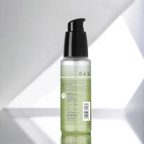N Plus Professional Sebum Control Face Serum | For Acne And Pimple | Enriched with Tea TreeOil & Herbal Extract | for Oil-Free, Matte Skin | Sebum Control & Pore Minimizing Serum | Control Shine and Prevent Breakouts | 30ml