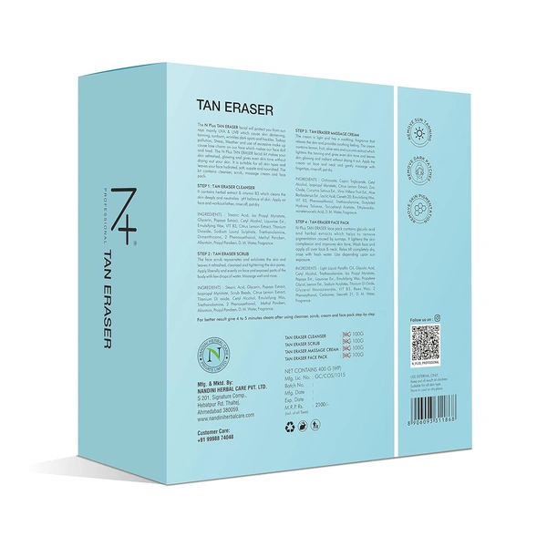 N Plus Professional Tan Eraser Facial Kit- 400g | Foe Sun Tanning , Pigmentation & Dark Patches | Skin Brightening Kit | Natural Skin Care | Exfoliating Scrub | Dead Skin Cell Removal | For All Skin Types