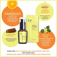 N Plus Professional Vitamin C & Hyaluronic Acid Serum | Brightening & Hydrating Serum | Daily Moisturize Paraben Free | Serum for Radiance & Glowing Skin | Even skin tone | Anti-Aging Face Serum | 30ml