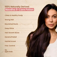 Nat Habit Hibiscus Navdha Shampoo 125ml | Natural Shampoo with Hibiscus, Amla & Fermented Soy | For Hair Growth, Oily Scalp, Dry Frizzy Hair | Sulfate Free Cleanser