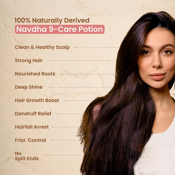 Nat Habit Hibiscus Navdha Shampoo 125ml | Natural Shampoo with Hibiscus, Amla & Fermented Soy | For Hair Growth, Oily Scalp, Dry Frizzy Hair | Sulfate Free Cleanser