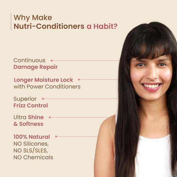 Nat Habit Hibiscus-Infused Conditioner 150ml | Five Oil Nutri-Conditioner | Reduces Dryness & Frizz | Natural Herbal Hair Conditioner for Men & Women | Long Lush Hair