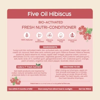 Nat Habit Hibiscus-Infused Conditioner 150ml | Five Oil Nutri-Conditioner | Reduces Dryness & Frizz | Natural Herbal Hair Conditioner for Men & Women | Long Lush Hair
