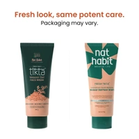 Nat Habit Masoor Dal Face Wash Fresh Daily Tikta 100g | Skin Brightening Natural Cleanser | With Masoor & Moth Dal | Sulphate & Chemical Free | For All Skin Types