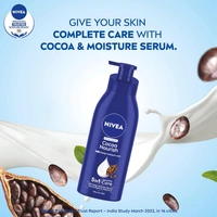 Nivea Cocoa Nourish Body Lotion - 400ml | Deep Moisture Serum | 48-Hour Hydration | Cocoa Butter & Coconut Oil | Non-Greasy Formula for Very Dry Skin