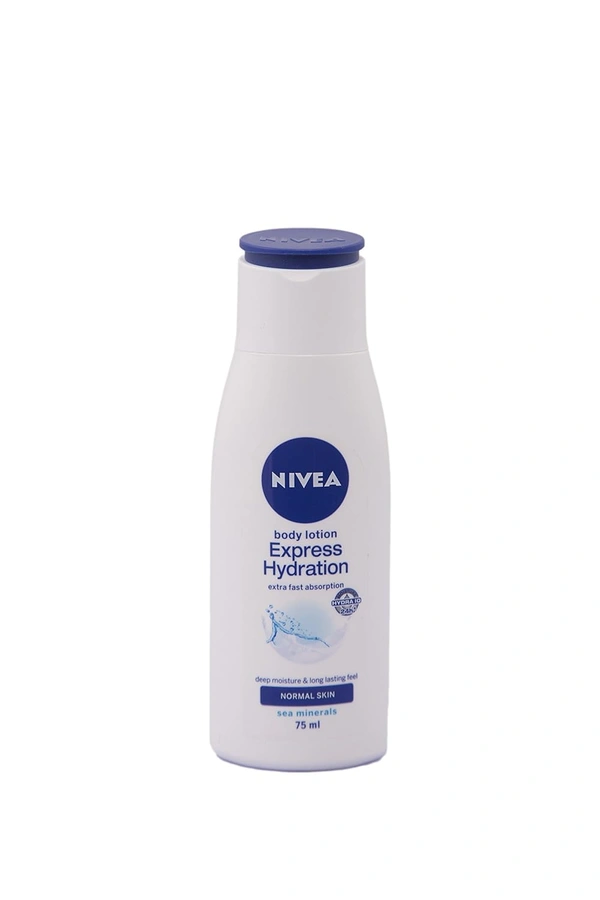 Nivea Express Hydration Body Lotion 75ml | 48-Hour Moisturization for Summer | Enriched with Sea Minerals & Deep Moisture Serum | Non-Greasy Formula for Healthy-Looking Skin | Suitable for All Skin Types