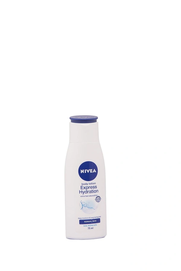 Nivea Express Hydration Body Lotion 75ml | 48-Hour Moisturization for Summer | Enriched with Sea Minerals & Deep Moisture Serum | Non-Greasy Formula for Healthy-Looking Skin | Suitable for All Skin Types