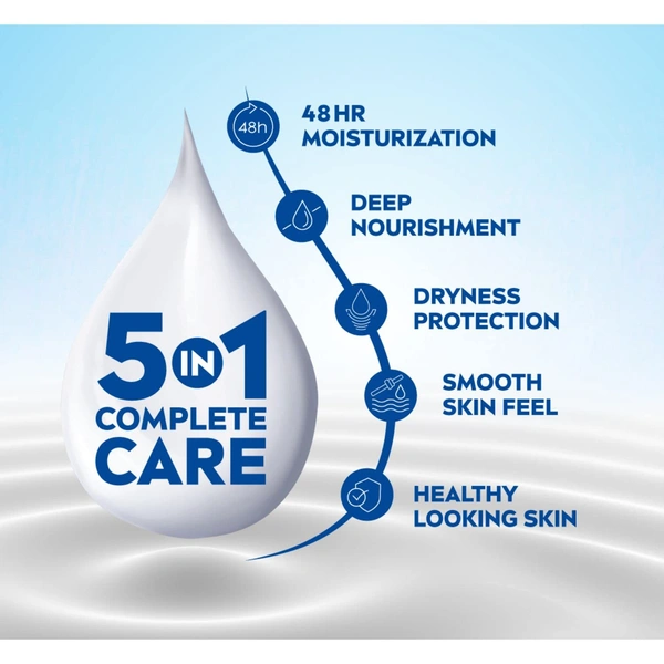 Nivea Nourishing Body Milk Body Lotion 600ml| 5 in one With Deep Moisture Serum, Almond Oil & Vitamin E | 48h Deep Moisture Care | Smooth, Soft Skin All Day | Non Greasy & Healthy Looking Skin | Nourishing milk formula | Deep Nourishment for Dry Skin |