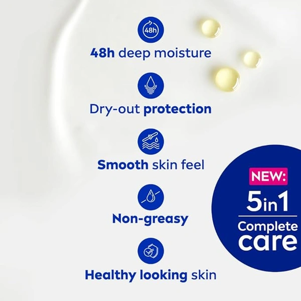 Nivea Shea Smooth Body Lotion 400ml | 48-Hour Hydration | Enriched with Deep Moisture Serum & Shea Butter | Non-Greasy Formula for Healthy, Radiant Skin